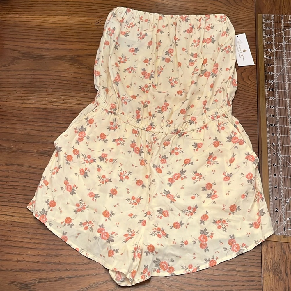 Spiritual Gangster strapless challis romper, size small, NWT